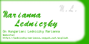 marianna ledniczky business card